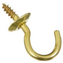 Cup Hooks National Hardware N119-628 V2021 Solid Brass, pacote com 5