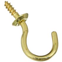 Cup Hooks National Hardware N119-685 V2021, latão sólido, pacote com 4