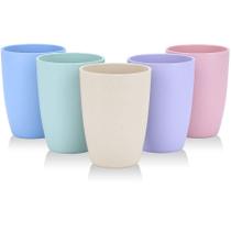 Cup LuckyZone Wheat Straw Unbreakable 350 ml, conjunto de 5 (12 onças) Cup LuckyZone Wheat Straw Unbreakable 350 ml, conjunto de 5 (12 onças)