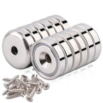 Cup Magnet de neodímio OCEUMAOA 30 kg Pulling Force, pacote com 12