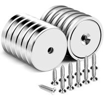 Cup Magnet DIYMAG 45 kg de neodímio com parafusos de 3,2 cm de diâmetro, pacote com 12