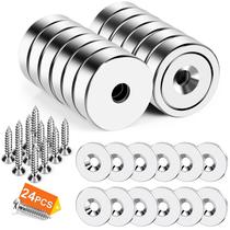 Cup Magnet DIYMAG Neodymium 18 kg 0,79 polegadas com parafusos de aço inoxidável