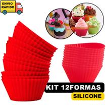 Cupcake 12 Formas De Silicone Para Bolos Resistente Altas Temperatura Fácil De Desinformar