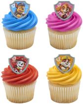 Cupcake Rings DeCoPac Paw Patrol Reporting For Duty, pacote com 24