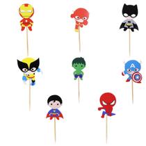 Cupcake Topper Confetti Cartoon Superhero Avengers x24