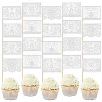 Cupcake Toppers Epakh Mexican Fiesta 60 peças de papel picado