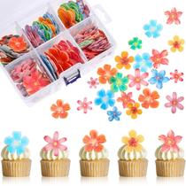 Cupcake Toppers Zonon Flowers Wafer 314 unidades para festa de aniversário Cupcake Toppers Zonon Flowers Wafer 314 unidades para festa de aniversário