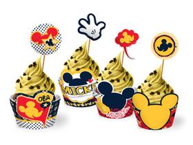 Cupcake Wrapper 12 Unidades - Mickey Classico - Regina Festas