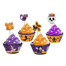 Cupcake Wrapper Enfeite Festa Halloween Disney 12 Uni Regina