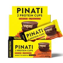 Cups De Chocolate Recheado De Pasta De Amendoim Com Whey Protein 10 Unidades De 42g Pinati