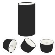 Cúpula Abajur Cilíndrica Cp-7002 Ø13x30cm Preto