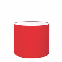 Cúpula Abajur Cilíndrica Cp-7013 Ø30x30cm Vermelho