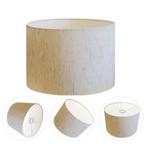 Cúpula Abajur Cilíndrica Cp-7017 Ø40x21cm Linho Bege