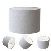 Cúpula Abajur Cilíndrica Cp-7017 Ø40x21cm Rustico Cinza Cúpula Abajur Cilíndrica Cp-7017 Ø40x21cm Rustico Cinza