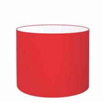 Cúpula Abajur Cilíndrica Cp-7019 Ø40x30cm Vermelho