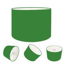 Cúpula Abajur Cilíndrica Cp-7020 Ø45x21cm Verde Folha