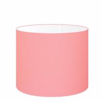 Cúpula Abajur Cilíndrica Cp-7021 Ø45x25cm Rosa Bebê