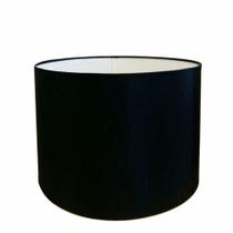 Cúpula Abajur Cilíndrica Cp-7022 Ø45x30cm Preto