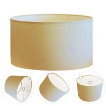 Cúpula Abajur Cilíndrica Cp-7025 Ø50x30cm Algodão Crú