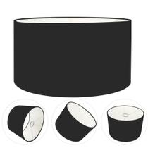 Cúpula Abajur Cilíndrica Cp-7028 Ø60x30cm Preto