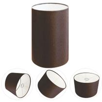 Cúpula Abajur Cilíndrica Cp-8002 Ø13x30cm Café