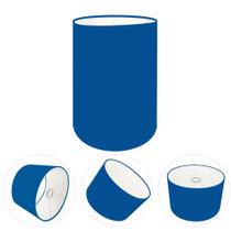 Cúpula Abajur Cilíndrica Cp-8004 Ø15x25cm Azul Marinho