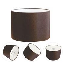 Cúpula Abajur Cilíndrica Cp-8018 Ø40x25cm Café