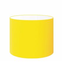 Cúpula abajur cilíndrica cp-8021 Ø45x25cm amarelo