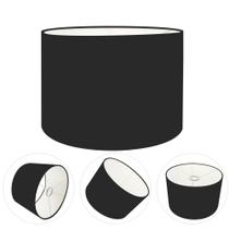 Cúpula abajur cilíndrica cp-8021 Ø45x25cm preto