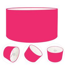Cúpula abajur cilíndrica cp-8025 Ø50x30cm rosa pink Cúpula abajur cilíndrica cp-8025 Ø50x30cm rosa pink