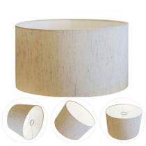 Cúpula abajur cilíndrica cp-8028 Ø60x30cm linho bege Cúpula abajur cilíndrica cp-8028 Ø60x30cm linho bege