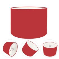 Cúpula abajur e luminária cilíndrica vivare cp-8022 Ø45x30cm - bocal europeu
