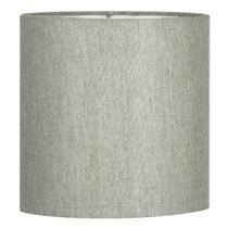 Cúpula Cilindrica de Abajur Tecido Cinza Escuro 15x16cm
