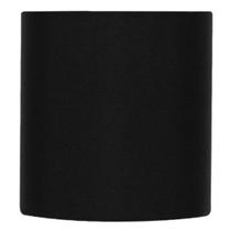 Cúpula Cilindrica de Abajur Tecido Preto 15x16cm