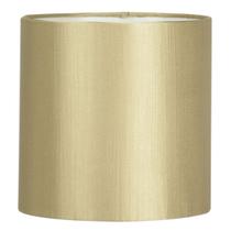 Cúpula Cilindrica de Abajur Tecido Shantung Dourado 15x16cm