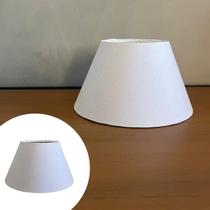 Cúpula classica Conica 10x11x19cm de Tecido Algodão soquete importado cor preto, bege ou branco Ref 16