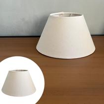 Cúpula classica Conica 10x11x19cm de Tecido Algodão soquete nacional cor bege Ref 16