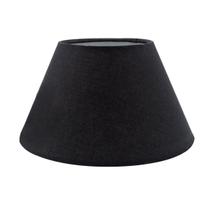 Cúpula Clássica Conica 14x9x22cm em Tecido Algodão Soquete Nacional cor preto Ref 17
