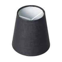 Cúpula Clássica de Abajur luminária 13x07x14cm de Tecido Algodão Branco, Preto e Bege Ref 02