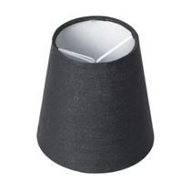 Cúpula Clássica luminária Pequena 11,5x 08x11,5cm tecido algodão Ref 01 Cor Preto, Bege e Branco