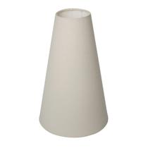 Cúpula de Abajur 10x22x35cm Cone Tecido Algodão Soquete Nacional Ref 09 Branca, Bege ou Preta