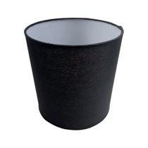Cupula de Abajur 15x15x15cm Cilíndrica De Tecido algodão Soquete Nacional Ref 83 Cor Bege, preta ou branca