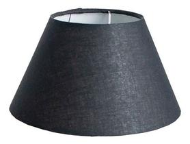 Cúpula de Abajur 20x10x30cm de Mesa Tecido Algodão Soquete Importado Cor Preto Ref 20
