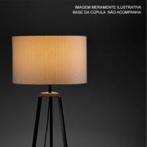 Cúpula De Abajur Bella Luminária Para Soquete E27 Tecido Cor Palha