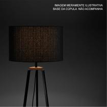 Cúpula De Abajur Bella Luminária Para Soquete E27 Tecido Cor Preto