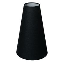 Cúpula de abajur Cone 39x13x29cm em Tecido Algodão Soquete Nacional cor preto Ref 09A