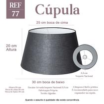 Cúpula de Abajur Cone Grande tecido Algodão Soquete nacional 20x25x30 Preto Ref 77