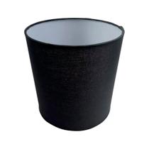 Cupula de Abajur luminária 15x15x15cm Cilíndrica De Tecido algodão Soquete Nacional Ref 83 Cor Bege, preta ou branca