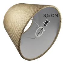 Cúpula De Abajur Luminária Tecido Cônica 18X22X18 - Chumbo