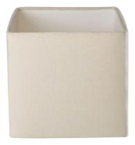 Cupula de Abajur Quadrada 15x15x15cm Tecido Algodão Soquete nacional Ref 47 cor Bege, preto, branco